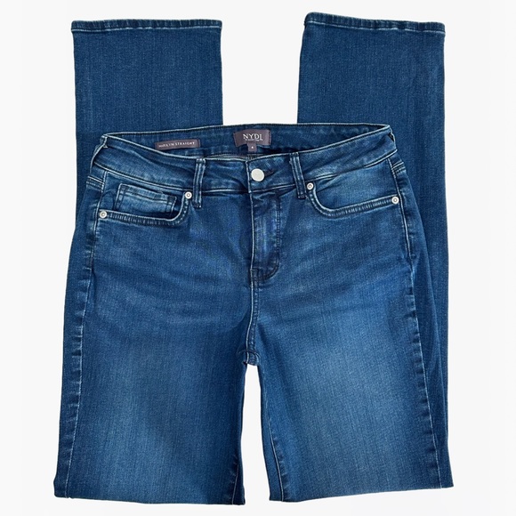 NYDJ Straight Leg Liftxtuck Technology High-Rise Women’s Jeans - Size: 4 - Picture 7 of 15